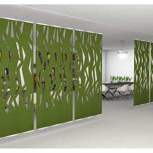 Sonus felt acoustic dividers for offices